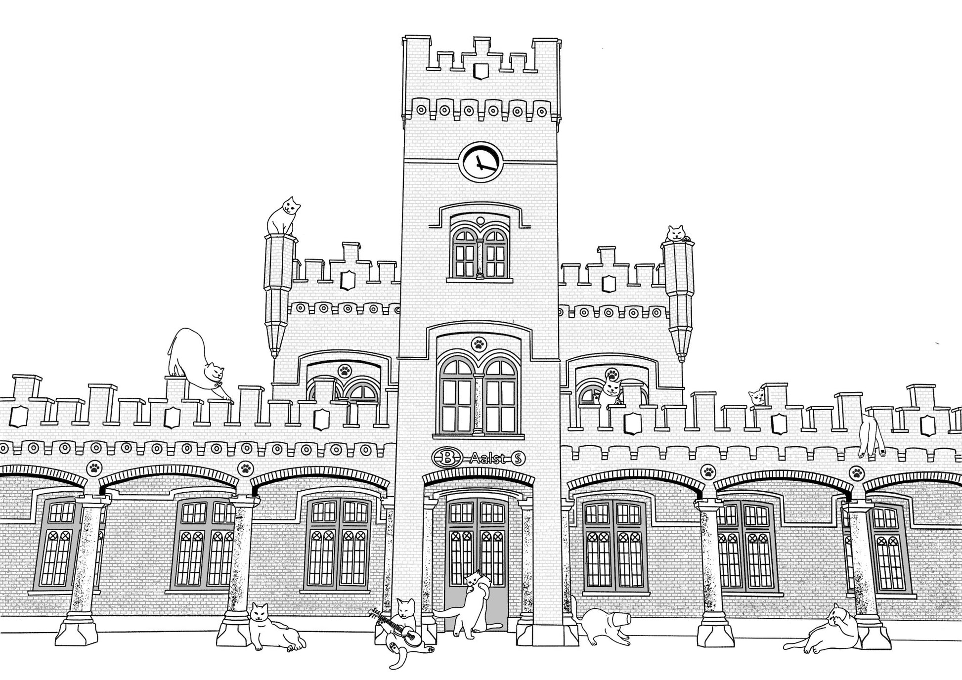 "Aalst train station" - Art Print - Catnip