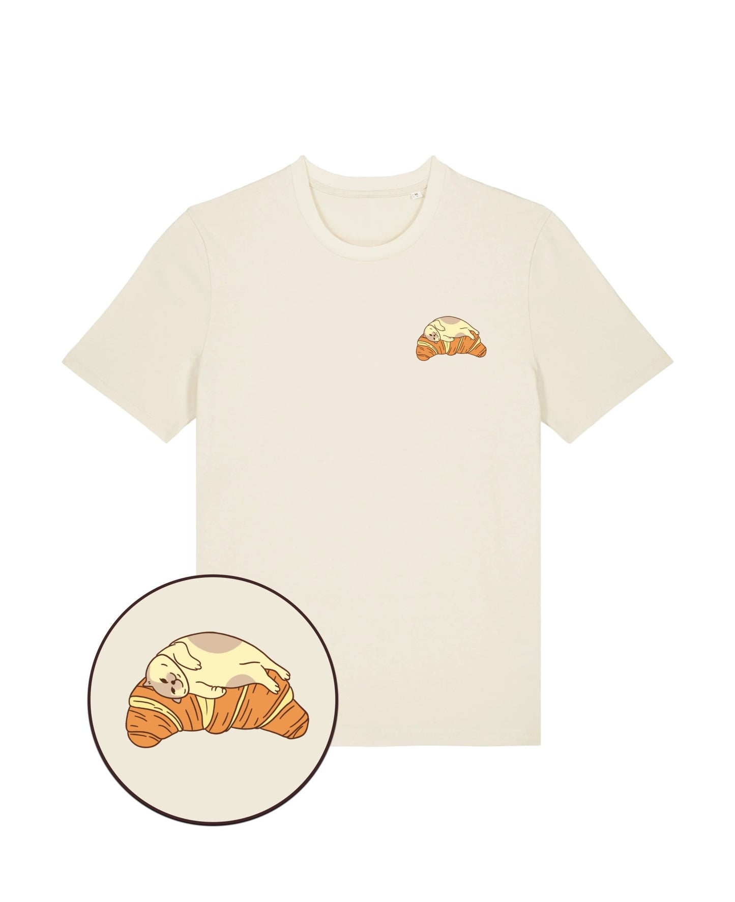 "Croissant bed" - Unisex shortsleeve T - shirt (PRE - ORDER) - Catnip