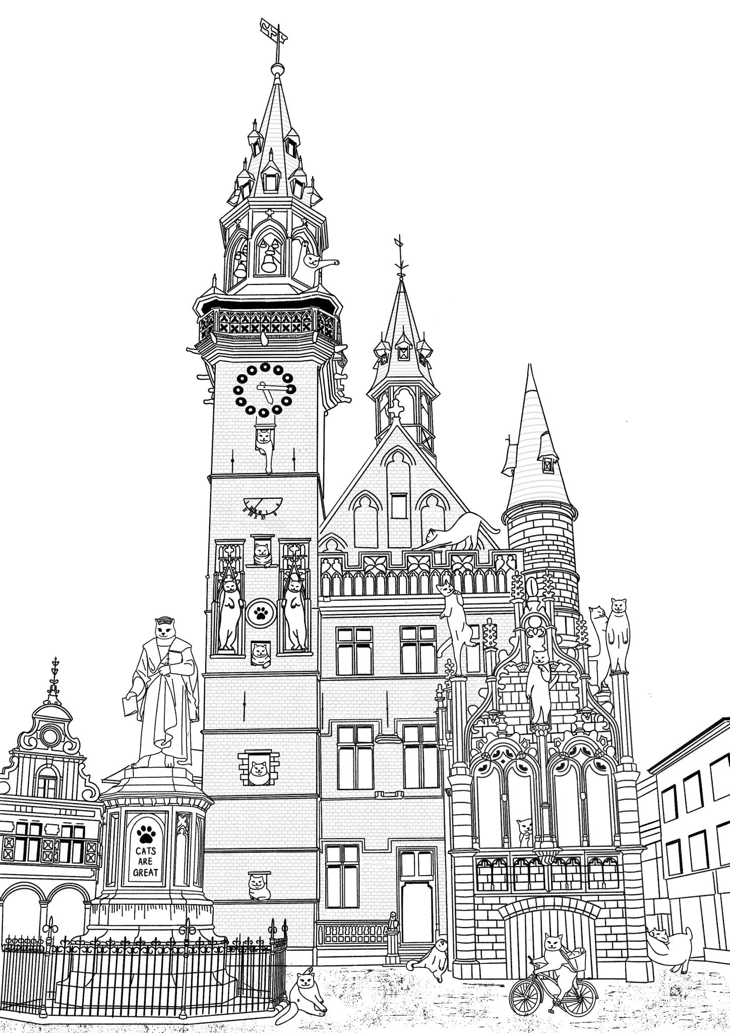 "Schepenhuis in Aalst" - Art Print - Catnip
