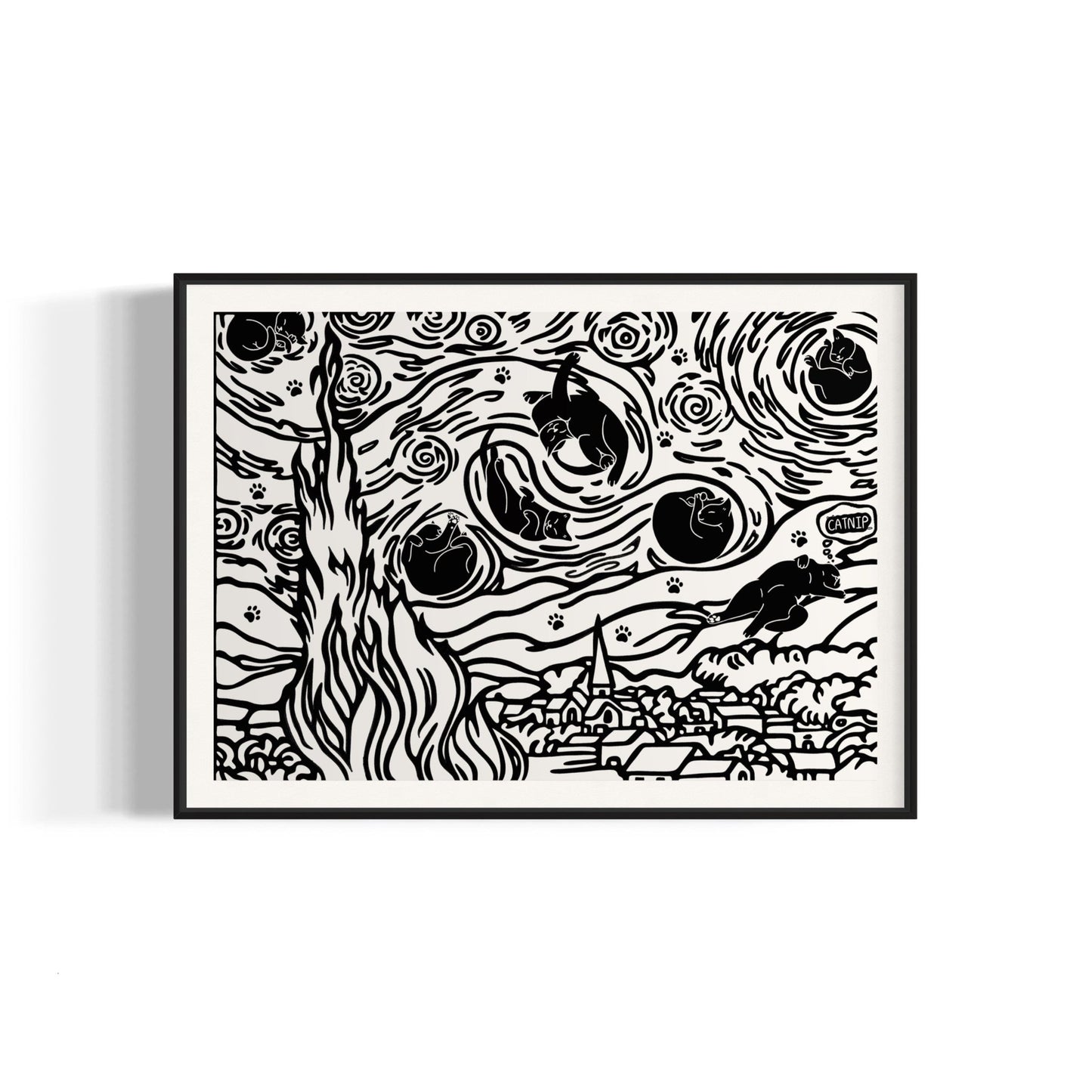 "Starry Night" - Art Print - Catnip