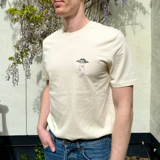 "The meow" - Hand screen printed unisex shortsleeve T-shirt - Catnip