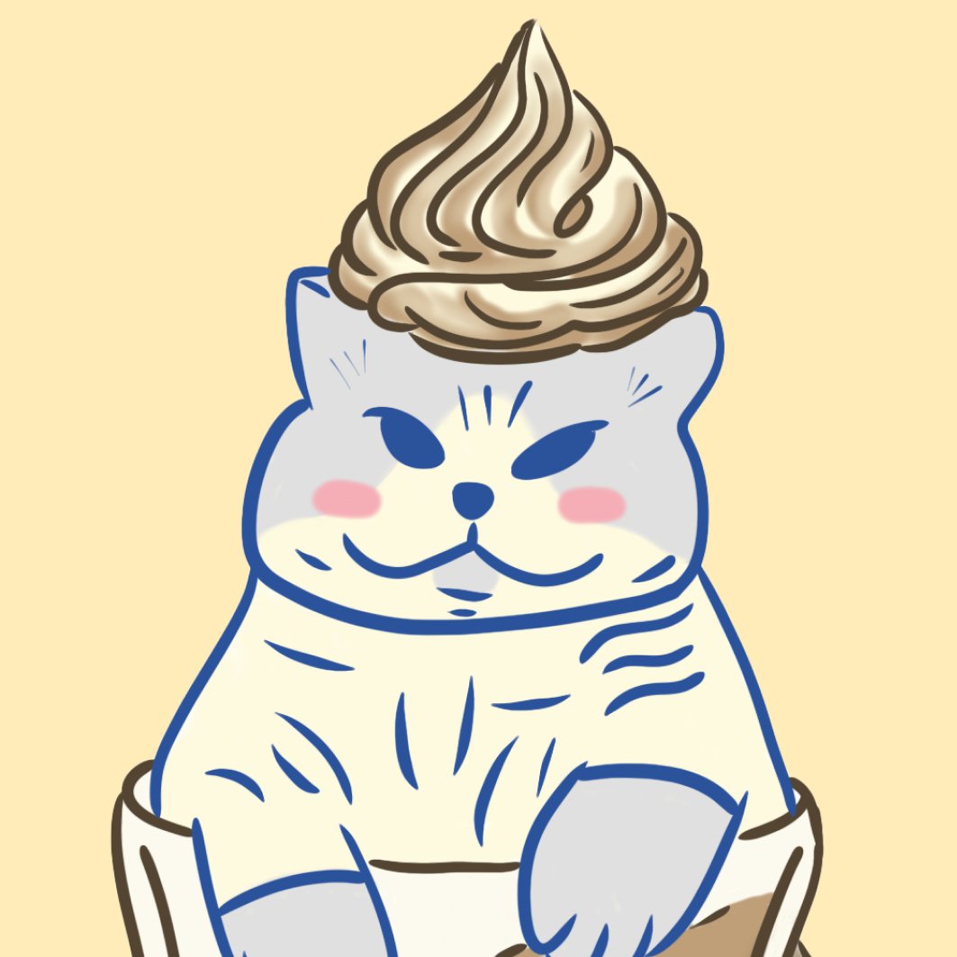 "Cat-fe Latte" - Cat Art Poster - Christy Chan | Artist