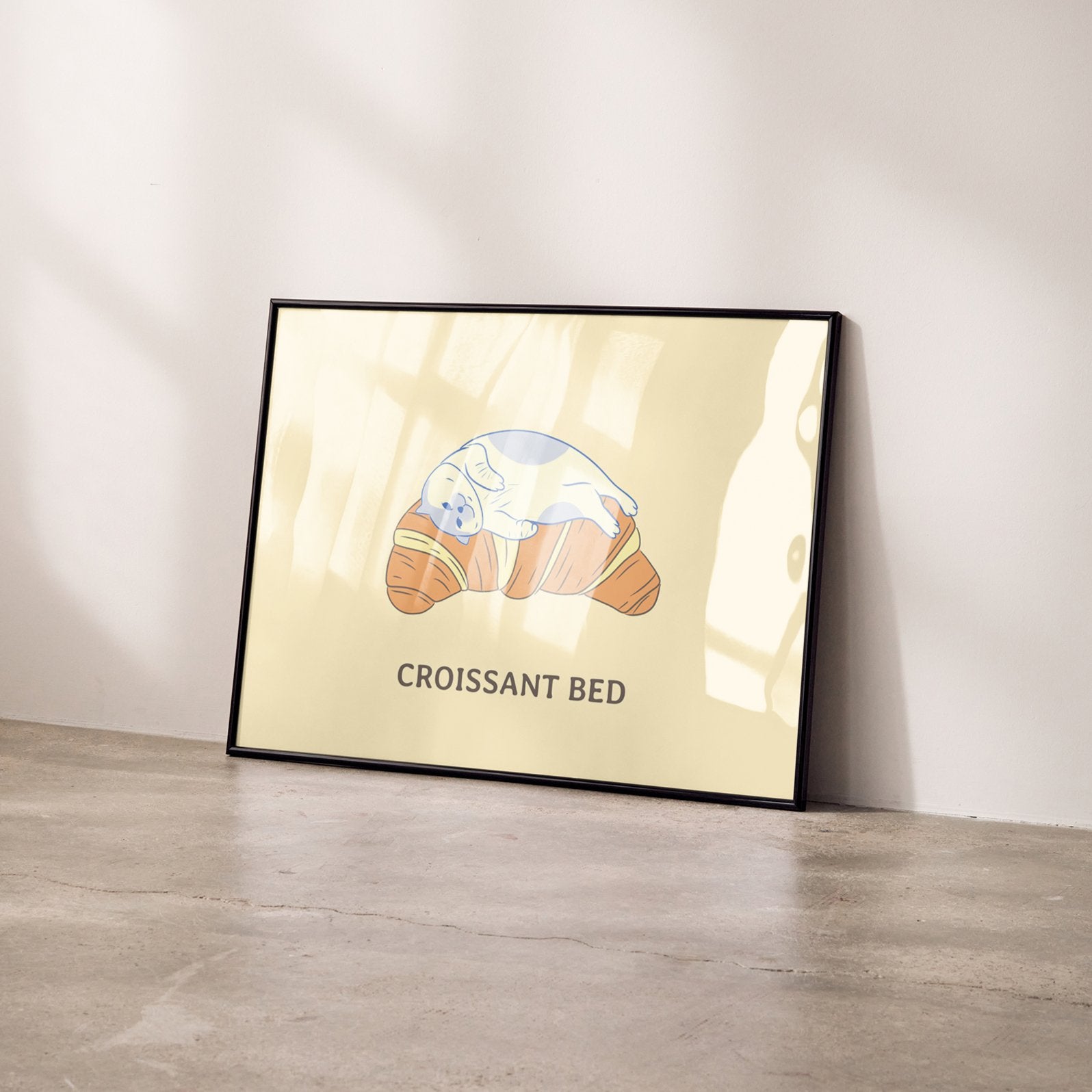 "Croissant Cat" - Cat Art Poster - Christy Chan | Artist
