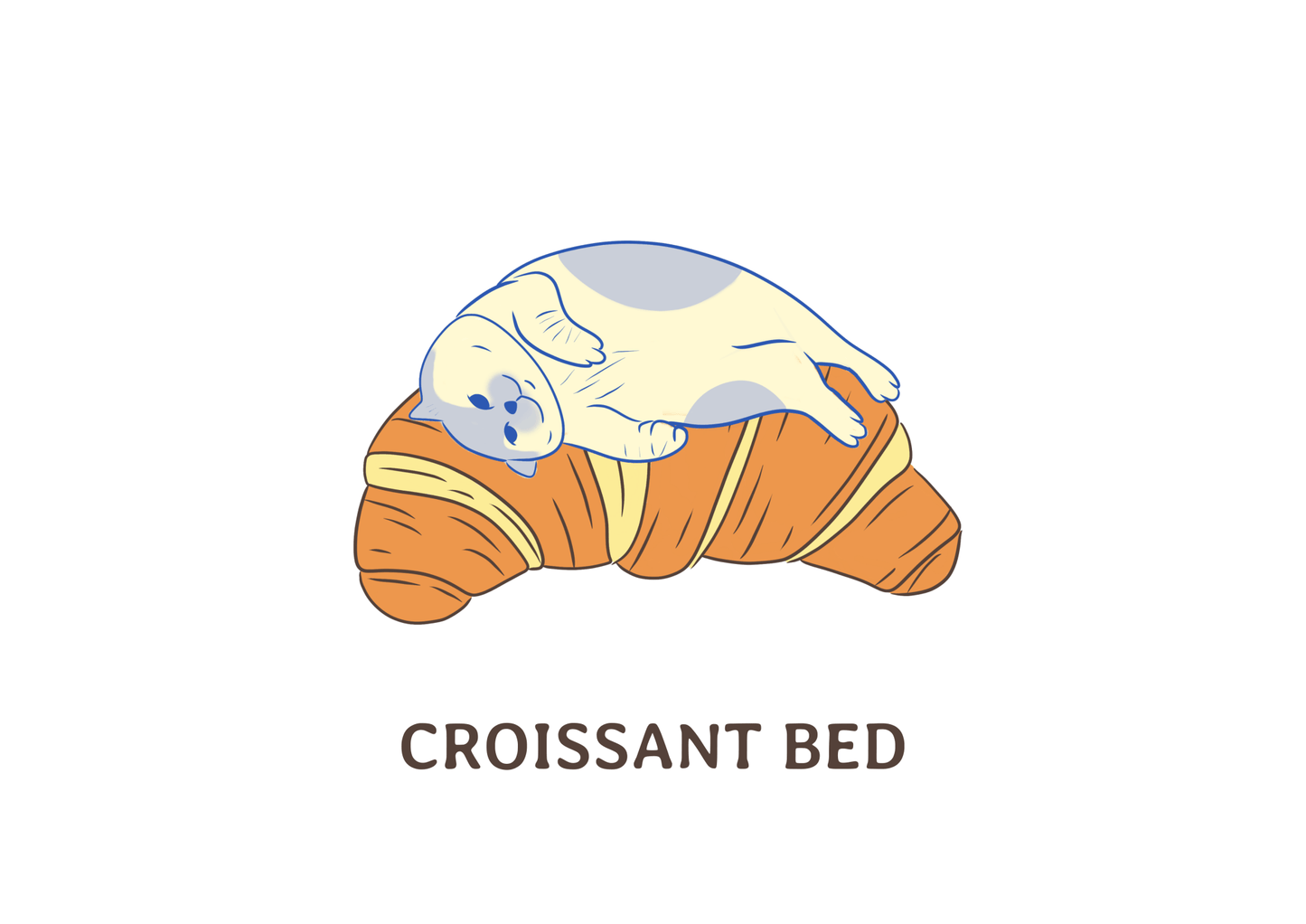 "Croissant Cat" - Cat Art Poster - Christy Chan | Artist
