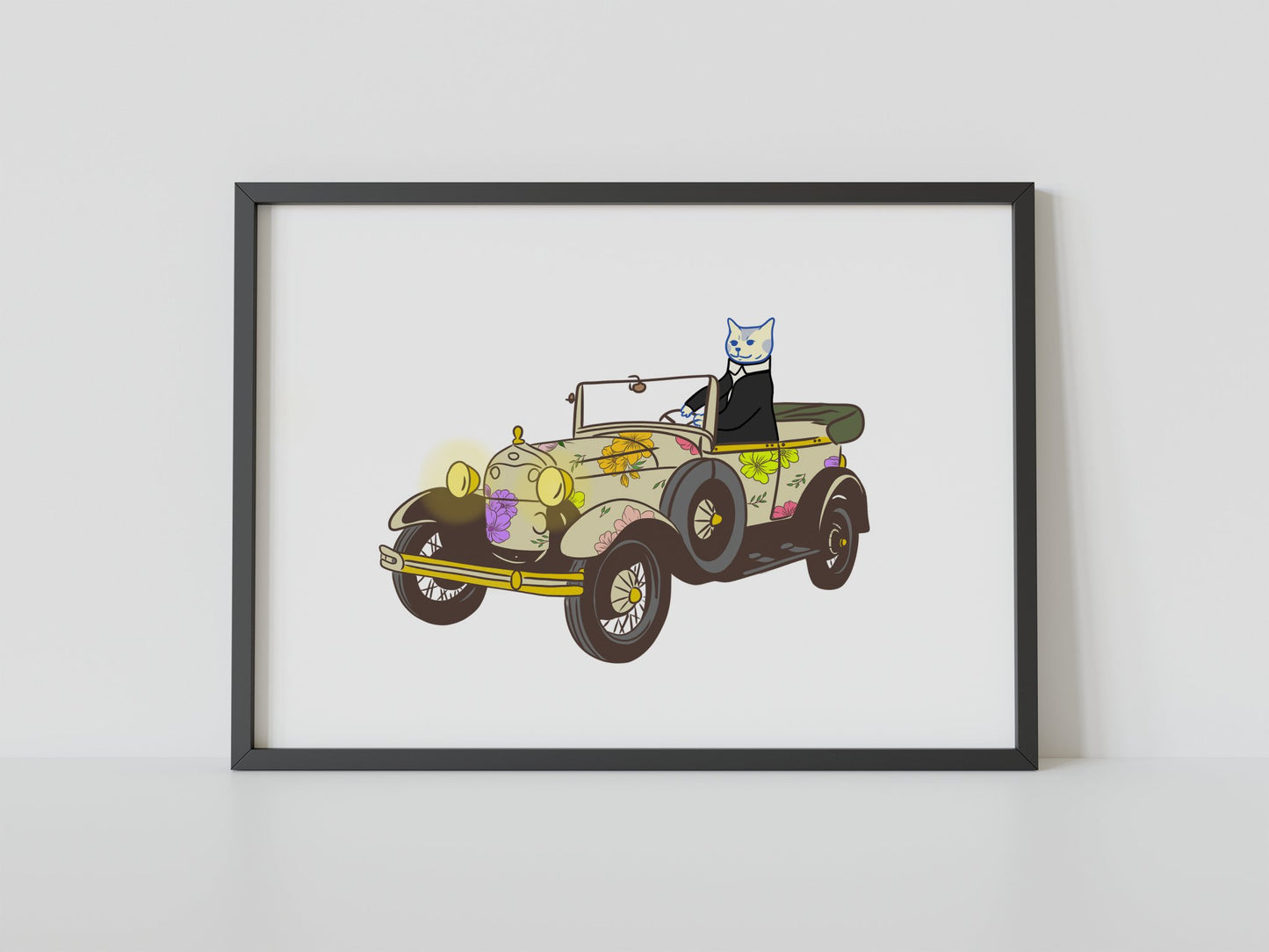 "Personal Driver" - Cat Art Poster - Christy Chan | Artist