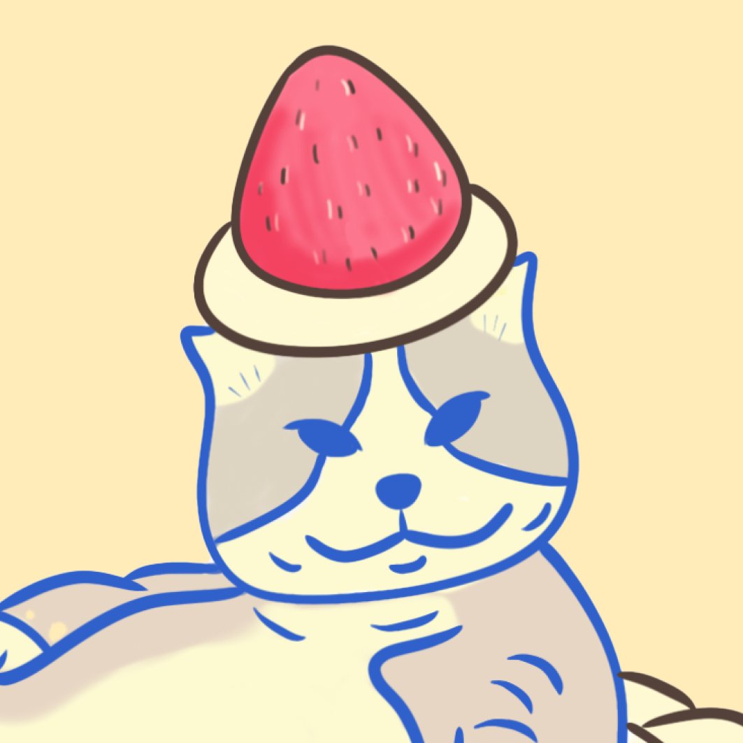"Strawberry Cake" - Cat Art Poster - Christy Chan | Artist