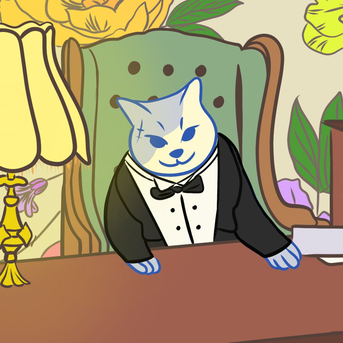 "The Cat Father" - Cat Art Poster - Christy Chan | Artist
